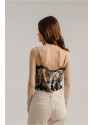 TOP LENCERO CON ESTAMPADO Y ENCAJE