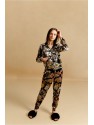 CHAQUETA DE MANGA LARGA CON ESTAMPADO Y CAPUCHA