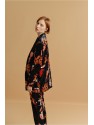 BLAZER EN TEJIDO EFECTO TERCIOPELO CON ESTAMPADO