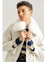 PARKA LARGA CON CUELLO DE PELO