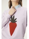 SUDADERA DE FELPA CON ESTAMPADO DE ZANAHORIAS