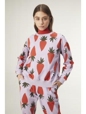 SUDADERA DE FELPA CON ESTAMPADO DE ZANAHORIAS