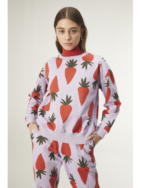 SUDADERA DE FELPA CON ESTAMPADO DE ZANAHORIAS