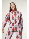 SUDADERA DE FELPA CON ESTAMPADO DE ZANAHORIAS