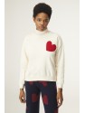 SUDADERA DE FELPA CON ESTAMPADO DE CORAZÓN