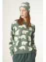 JERSEY DE PUNTO JACQUARD CON MANGA LARGA Y ANIMAL PRINT DE OSOS POLARES