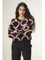 JERSEY DE PUNTO JACQUARD CON MANGA LARGA Y ESTAMPADO GEOMÉTRICO