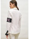 Blazer con detalle en manga a contraste