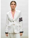 Blazer con detalle en manga a contraste
