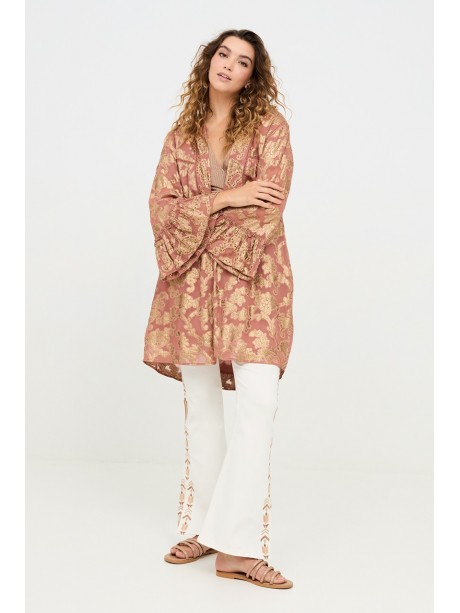 KIMONO BORDADO ORO