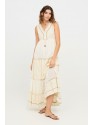 VESTIDO ROMÁNTICO COMBI TEJIDOS