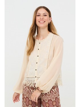 BLUSA ROMÁNTICA LÚREX