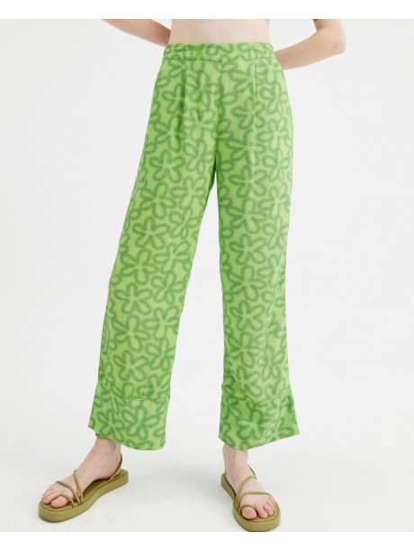 Pantalón recto en viscosa LENZING™ ECOVERO™ con estampado floral